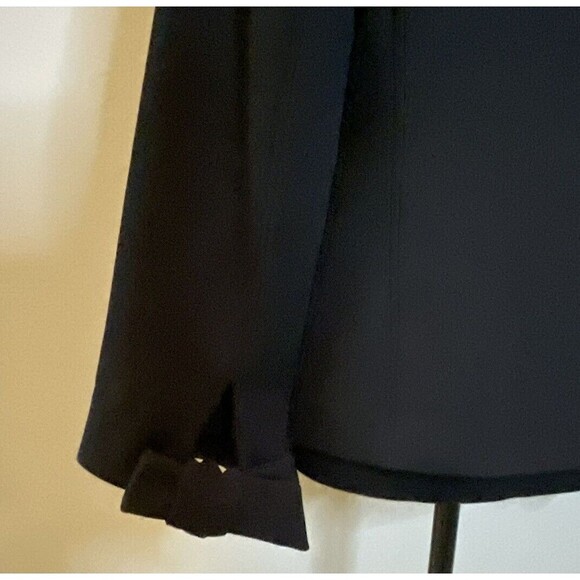 Banana Republic Womens size 6 Jacket Black Full Zip Lined Button Front Bow NWT - Picture 7 of 9